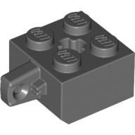 Lego kostka (kostička) 2x2 s pantem svisle, tmavě modro šedá (4251542)